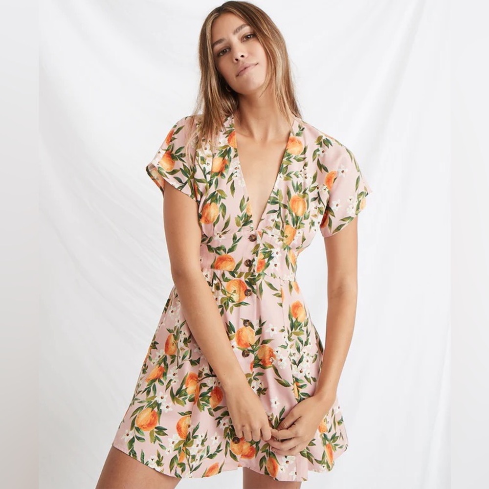 Marine Layer Camila Dress in Orange Print